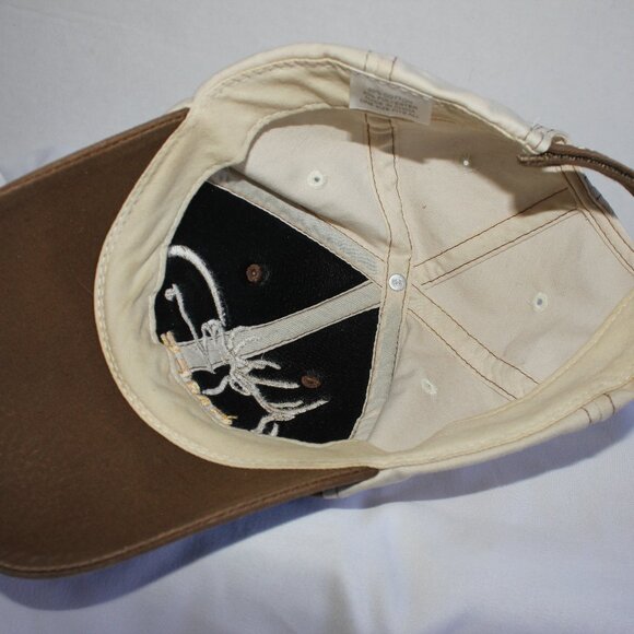 Men's RMEF Volunteer Brown Beige Outdoor Cap One Size Adjustable Strapback - Picture 9 of 10